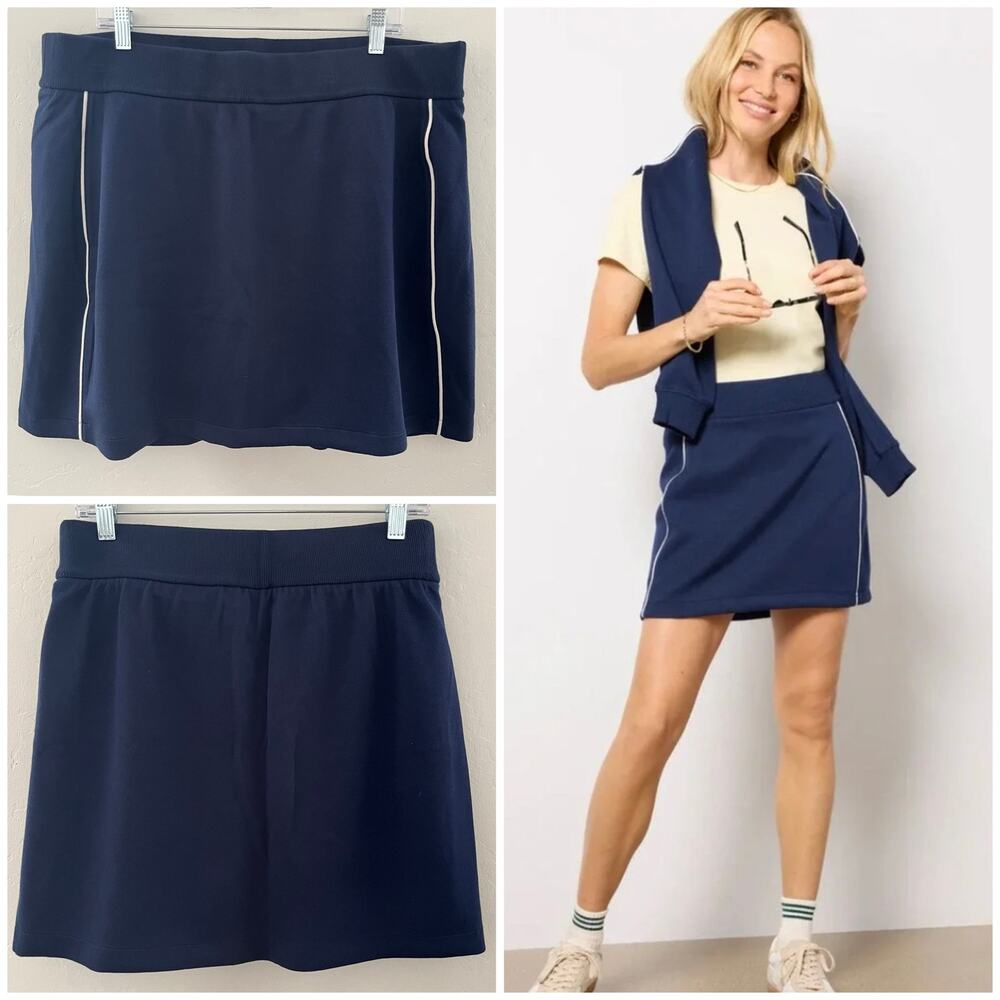 Spanx AirEssentials Pique Skort Size 2X Navy Blue Athletic Pickleball 21414R NEW